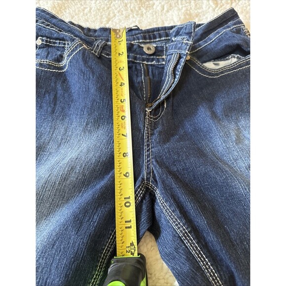 Roz & Ali Women's Mid Rise Carpi Jeans Size 12 Stretch Med Wash Blue - Picture 2 of 9